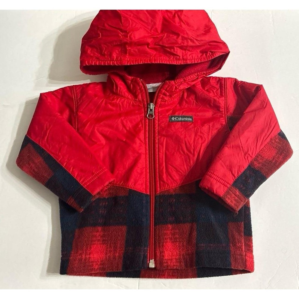 Columbia Red Fleece Lined Hooded Jacket (Sz. 12/18M)